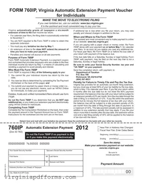 Fill in a Valid 760Ip Virginia Template