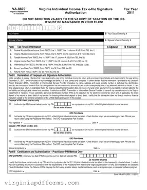 Fill in a Valid Va 8879 Template