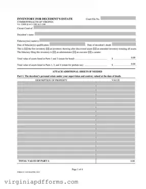 Fill in a Valid Virginia Estate Cc 1670 Template