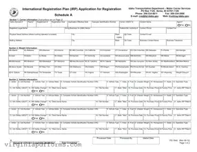 Fill in a Valid Virginia Irp Application Template