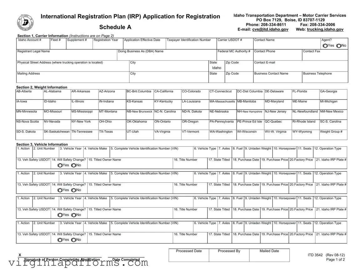 Fill in a Valid Virginia Irp Application Template