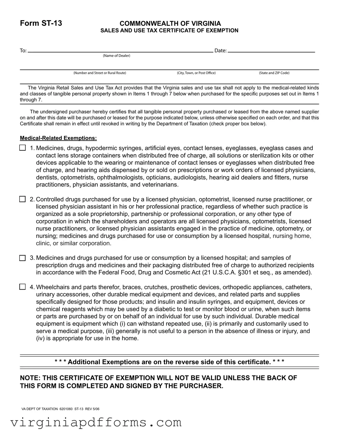 Fill in a Valid Virginia St 13 Template